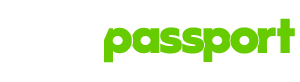 The Gay Passport logo. White and green text on black background. Gay travel advice for men.